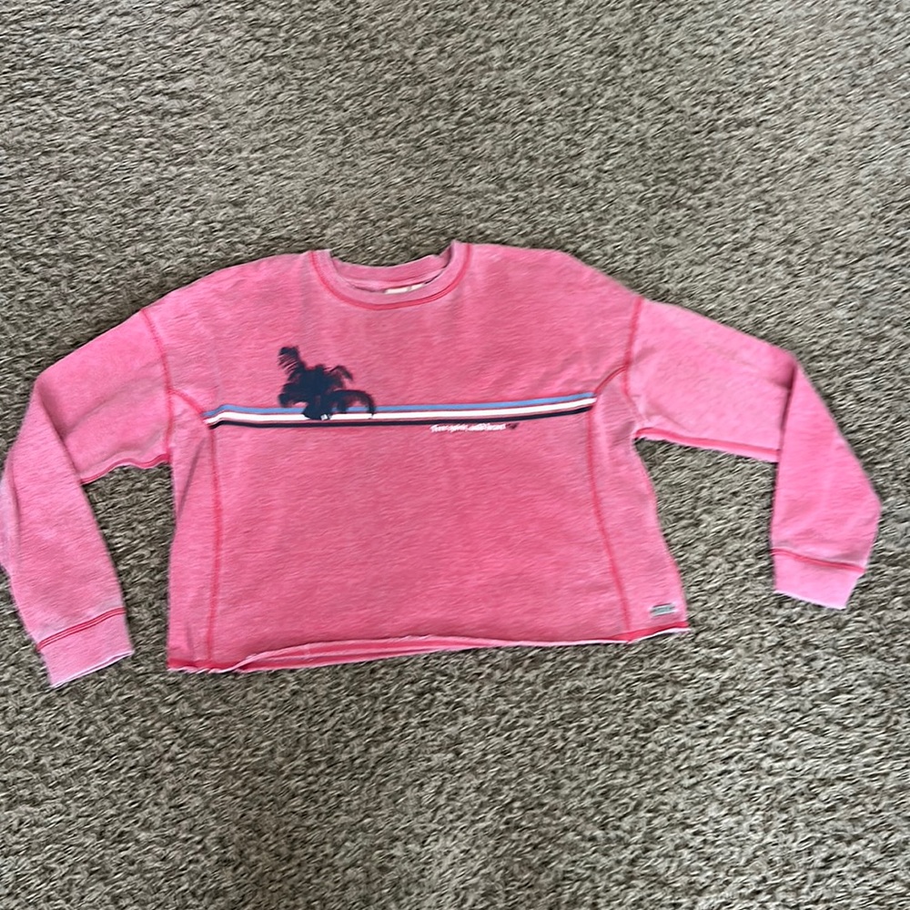 Roxy cropped crew neck sweatshirt size medium